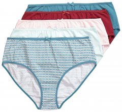 Ulla Popken 851725 Mönstrade trosor 5-pack Lila