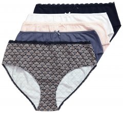 Ulla Popken 851730 Mönstrade trosor 5-pack Beige