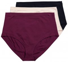 Ulla Popken 851736 Trosor med hög midja 3-pack Svart