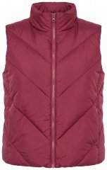 Ulla Popken 851833 Quiltad väst med ståkrage Röd