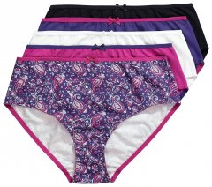 Ulla Popken 852935 Blommiga trosor 5-pack Kungsblå