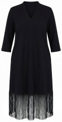Ulla Popken 852937 Jerseyklänning Svart