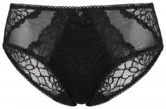 Ulla Popken 853040 Boxertrosor med spets Svart