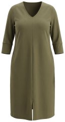 Ulla Popken 853510 Midiklänning med fickor Khaki