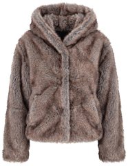 Ulla Popken 854617 Jacka i fuskpäls Beige