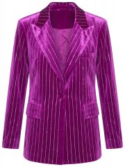 Ulla Popken 855499 Sammetskavaj med strass Magenta