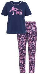 Ulla Popken 856141 Långärmad pyjamas Mörkblå
