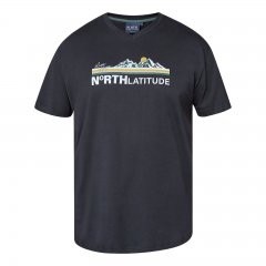 North Latitude Mountain T-Shirt V-Neck Svart