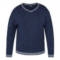 North Latitude V-Neck Knit Mörkblå