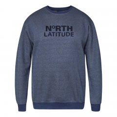 North Latitude Crewneck Logo Sweat Mörkblå