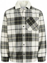 Jack & Jones Zac Teddy Long Sleeve Overshirt Jacket Dusty Olive