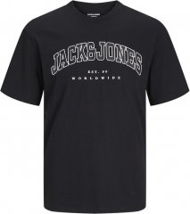 Jack & Jones CALEB VARSITY O-Neck T-Shirt Black