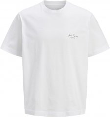 Jack & Jones Lington Back And Front Print Crew Neck T-Shirt Bright White