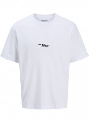 Jack & Jones Summer Sago Print Crew Neck T-Shirt Bright White