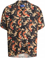 Jack & Jones Tokyo mönstrad hawaiiskjorta mörkbrun