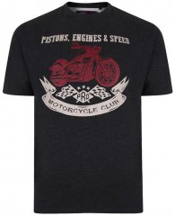 Kam Jeans 5351 Piston Motors Club T-shirt Charcoal