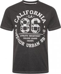 Kam Jeans 5748 California Camo 86 Print T-Shirt Charcoal Marl