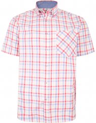 Kam Jeans 6215 Summer Check Shirt Pink