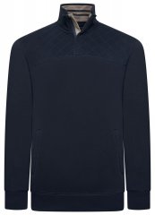 Kam Jeans 7092 Sweatshirt med halv dragkedja Mörkblå