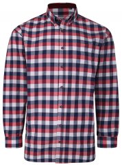 Kam Jeans P642 Premium Large Check Shirt LS Red