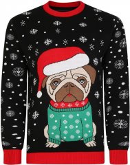 Kam Jeans X024 Bulldog Santa Xmas Sweatshirt Black