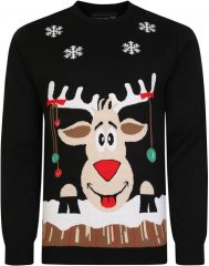 Kam Jeans X023 Rudolph Xmas Sweatshirt Black
