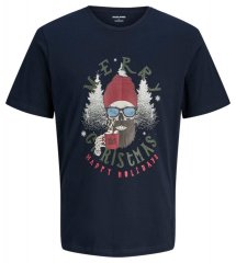 Jack & Jones Noel Merry Christmas T-Shirt Navy