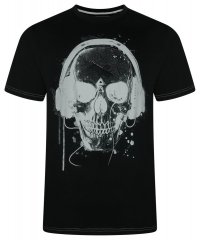 Kam Jeans 5811 T-shirt med dödskalle Svart