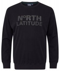 North Latitude 53123 Sweatshirt med logga Svart