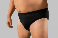 20 Nodi Stretch Cotton Briefs with Embroidered Side Label Black
