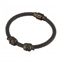 JP1880 Bracelet Skulls Black