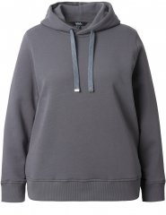 Ulla Popken Relaxed Fit Long Sleeve Hoodie Graphite Grey