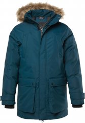 Men Plus Parka With Fur Hood Dark Green