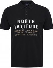 North Latitude Polo Pique Short Sleeve Black