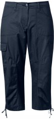 Ulla Popken Stretch Cotton Cargo Crop Pants Navy