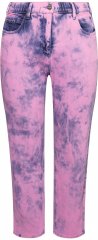 Ulla Popken Color Wash Stretch Fit Boyfriend Jeans Bold Pink