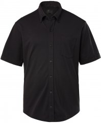 JP1880 Shirt Pique Flexnamic Short Sleeve Black TALL