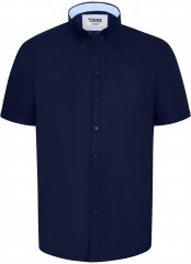 D555 James Kortärmad Oxfordskjorta TALL Marinblå