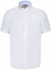 D555 James Kortärmad Oxfordskjorta TALL Vit