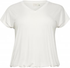 Kaffe Curve Jena V-ringad T-shirt Chalk
