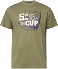 North Latitude 61119 T-Shirt med Tryck Olivgrön