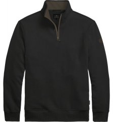 Double Outfitters MTOP-1163 Sweatshirt med halv dragkedja Svart
