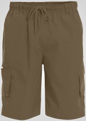 D555 Nick Cargoshorts med Elastisk Midja Beige