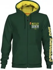 Motley Denim Pisa Hoodie Racing Green