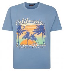 Espionage T425 Laguna Beach Tryckt T-shirt blå
