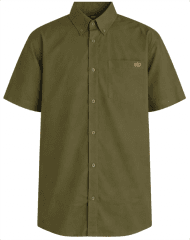 Motley Denim Zagreb Kortärmad Skjorta Mörk khaki