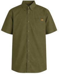 Motley Denim Zagreb Kortärmad Skjorta Mörk khaki