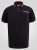 D555 Potts Jersey Polo With Jacquard Collar & Cuffs Svart - Pikétröjor - Stora pikétröjor - 2XL-8XL