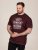 D555 Baldwin Grumpy Old Man Club Print Crew Neck T-shirt Burgundy/ Black Twist - T-shirts - Stora T-shirts - 2XL-14XL