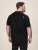 D555 Potts Jersey Polo With Jacquard Collar & Cuffs Svart - Pikétröjor - Stora pikétröjor - 2XL-8XL